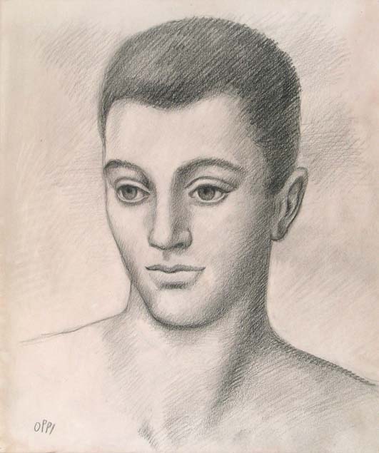 Ubaldo Oppi, portrait of a young man